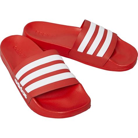 adidas slippers heren zwart rood|Adidas bad slippers.